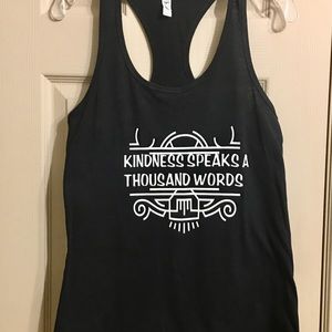 Graphic Racer back t top. Black M Next Level